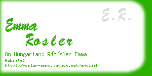 emma rosler business card